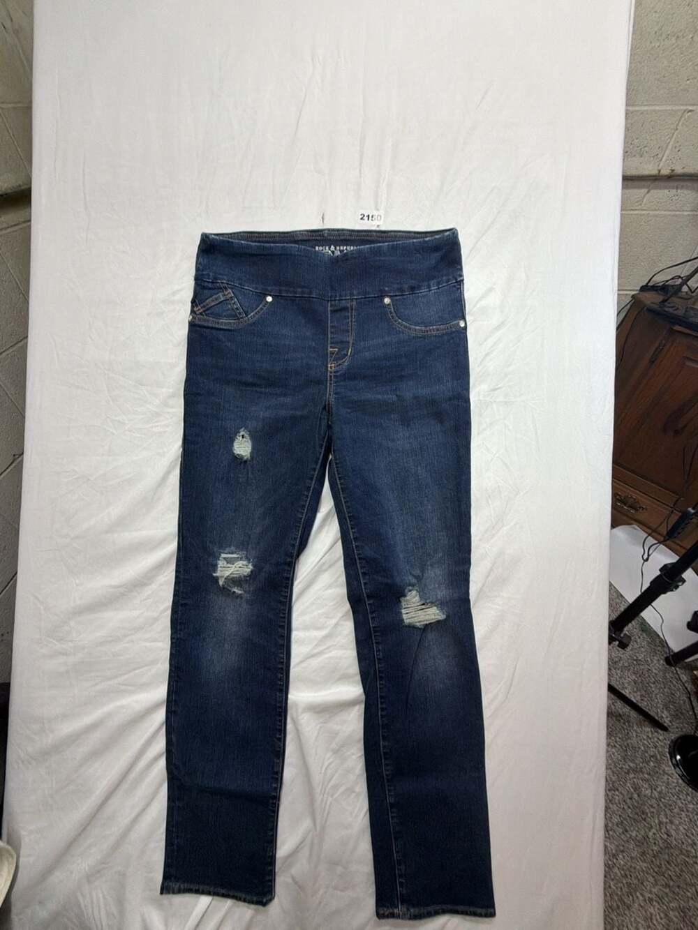 Rock & Republic Denim RX Distressed Pull-On Jeans
